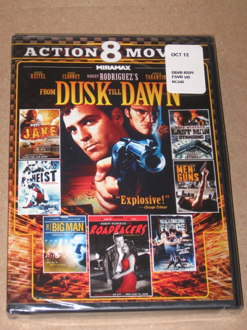 Action 8 Movie Pack DVD From Dusk Till Dawn & 7 Other Movies New Sealed